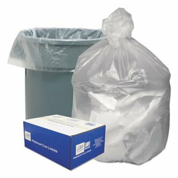 Webster Industries GoodnTuff, WASTE CAN LINERS, 56 GAL, 14 MICRONS, 43in X 46in, NATURAL, 200PK GNT4348